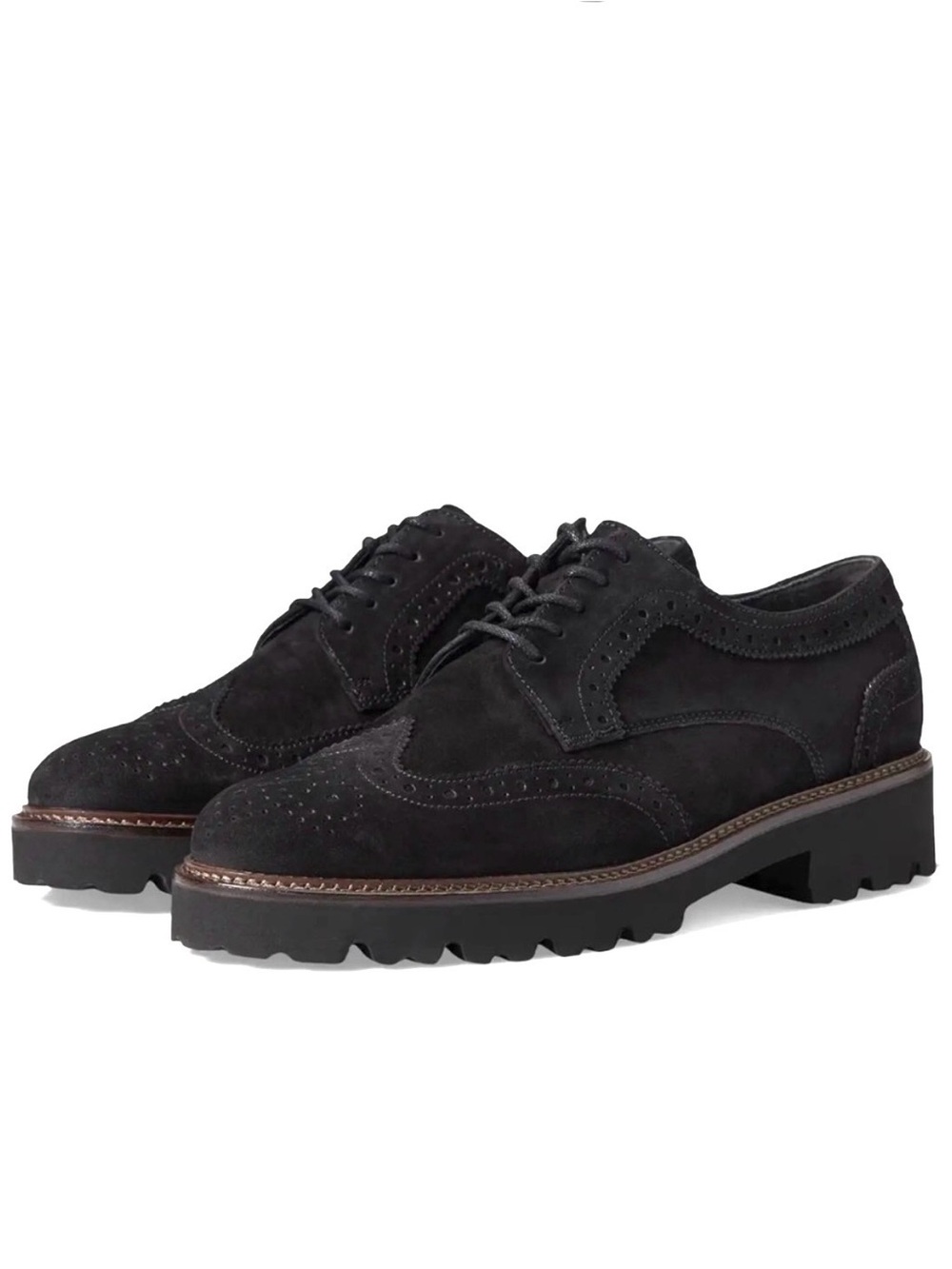 NEW Gabor 0.5244 women’s black suede wingtip Oxford shoes